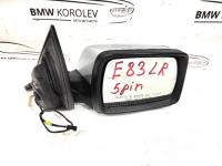 Зеркало правое (серебристое) BMW X3 E83 51163448166