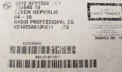 Радиоприемник BMW Professional CD E90 65129231928 E90
