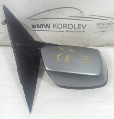 Зеркало правое 3 контатка левый руль (серое) BMW X3 E83 X3E83 51163448166