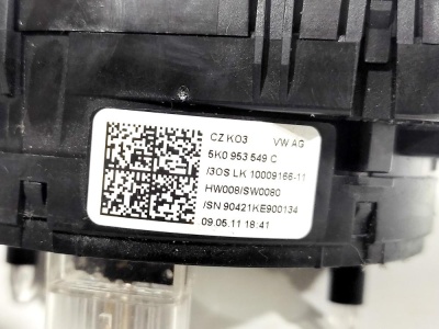 Шлейф подрулевой VW Golf VI (2008-2013)  5K0953549A