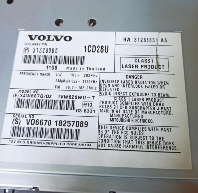 Магнитола CD-Changer Volvo XC90 2002-2015  31328065