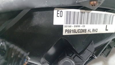 Фара левая CR-V 2007-2012 НЕ КСЕНОН  33151SWWE01 CR-V 33151SWWE01